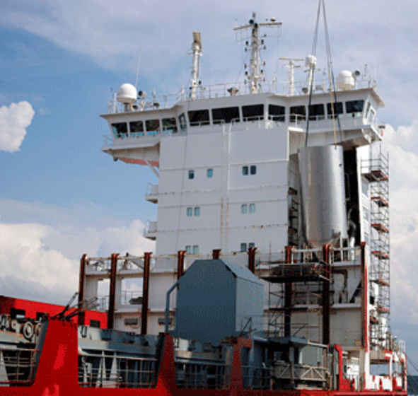 Installing the scrubber tower